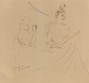 Zwei Damen in einer Loge, 1886 von Jean Louis Forain