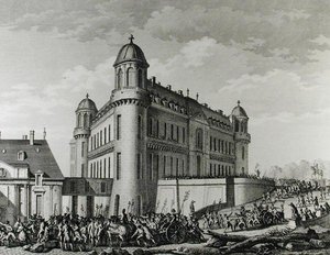 Kanonen von Chantilly nach Paris gebracht, 9. August 1789 von Jean Louis Prieur