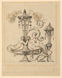 Entwurf für ein dekoratives Arabeske von Jean Louis Prieur the Younger