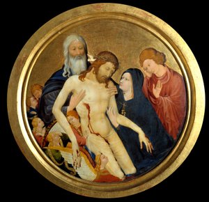 Pieta Unseres Herrn, genannt die große runde Pieta von Jean Malouel or Maelwael