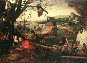 Landschaft mit dem Gleichnis von St. Christophorus, frühes 16. Jahrhundert