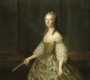 Madame Adélaïde von Frankreich 1732-1800, mit einem Fächer
