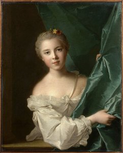 Porträt von Eleonore Louise de Berville, Marquise de Hallay-Coetquen, 1751 von Jean Marc Nattier
