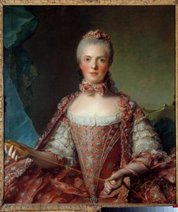 Porträt von Madame Adelaide von Frankreich (1732-1800), die Knoten macht von Jean Marc Nattier