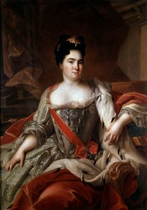 Porträt der russischen Kaiserin Katharina I. (1684-1727), Ehefrau von Peter dem Großen von Jean Marc Nattier