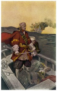 Porträt des walisischen Piraten und Freibeuters Henry Morgan (1635-1688), Illustration von J. N. Marchand aus 