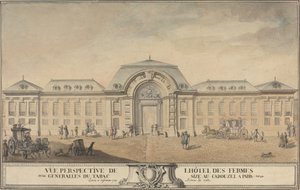 Ansicht des Hôtel des Fermes Générales du Tabac