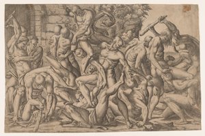 Kampf nackter Männer, 1535-55