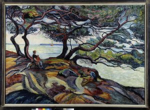 Die Hyères-Inseln seit Kap Brenat von Jean Misceslas Peske