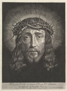 Das heilige Gesicht mit Dornenkrone, großes Format von Jean Morin