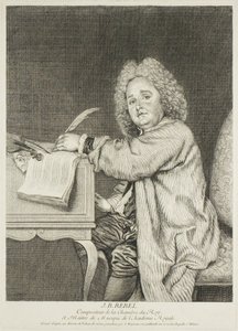 Porträt von Jean-Féry Rebel, Komponist des Königs von Jean Moyreau