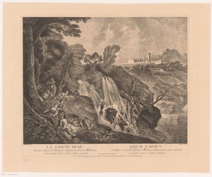 Ruhende Figuren bei einem Wasserfall von Jean Moyreau