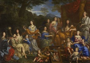 Mythologisches Porträt der Familie von Ludwig XIV.