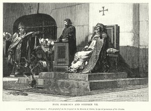 Papst Formosus und Stephan VII. von Jean Paul (after) Laurens