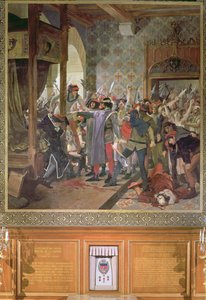 Étienne Marcel (gest. 1358) schützt den Dauphin vor dem Mob im Jahr 1358