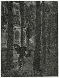 Fliehender Gefangener - Illustration aus Histoire d’un crime, 19. Jahrhundert von Jean Paul Laurens