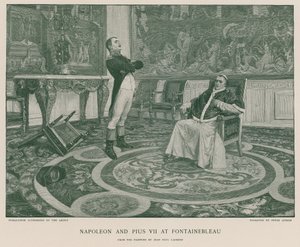 Napoleon und Pius VII. in Fontainebleau von Jean Paul Laurens