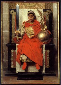 Das Niedere Reich: Flavius Honorius (384-423). Erstes Gemälde des Kaisers des Westens (395-423), als Kind.