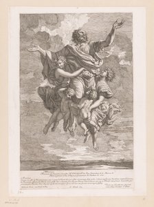 Paulus von Engeln in den Himmel getragen von Jean Pesne