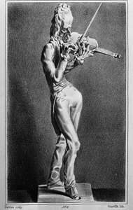 Niccolo Paganini (1782-1840), italienischer Geiger und Komponist. Karikatur nach der Skulptur von Jean Pierre Dantan dem Jüngeren von Jean Pierre (after) Dantan