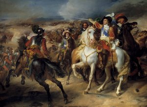 Dreißigjähriger Krieg (1618-1648): Louis II. von Bourbon, Prinz von Condé (Grand Condé) (1621-1686) in der Schlacht bei Lens, 20. August 1648