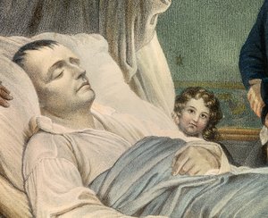 Napoleon auf seinem Sterbebett