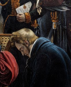Der Tod Napoleons, 5.05.1821 auf St. Helena (Detail) von Jean Pierre Marie Jazet