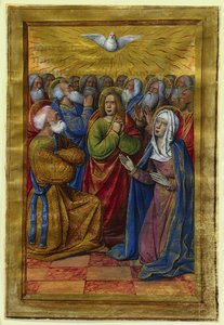 Miniatur aus einem Stundenbuch: Pfingsten, ca. 1500
