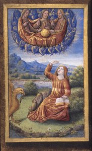 Die Heilige Dreifaltigkeit aus Lettres bâtardes, ca. 1490-1510