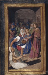 Die Auferstehung des Lazarus aus Lettres bâtardes, ca. 1490-1510