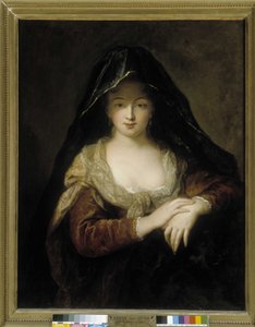 Junges Mädchen mit verschränkten Händen von Jean Raoux