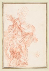 Figur mit Wedeln und Putto von Jean Robert Ango