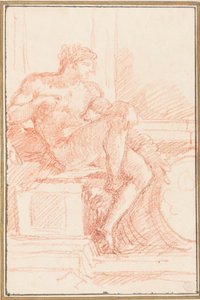 Ignudo von der Decke der Sixtinischen Kapelle von Jean Robert Ango