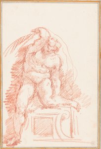 Ignudo von der Decke der Sixtinischen Kapelle von Jean Robert Ango