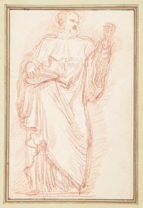 Stehende männliche Figur mit Buch