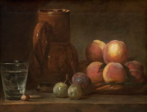 Früchte, Krug und ein Glas, ca. 1726-1728 von Jean Baptiste Simeon Chardin