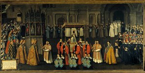 Das Gelübde der Pest, Prozession am 22. April von Jean Solvain