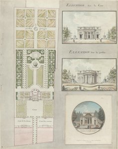 Projekt für das Haus und die Gärten von Mlle. Guimard von Jean Testard and Charles Philippe Campion de Tersan
