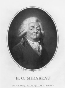 Honore Gabriel Riqueti, Comte de Mirabeau, graviert von Frantz Gabriel Fiesinger, 1797 von Jean Urbain Guerin