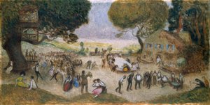 Skizze für das Hôtel de Ville de Paris: Ländliches Fest, circa 1906 von Jean Veber
