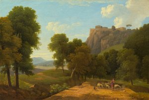 Hirte mit seiner Herde von Jean Victor Bertin