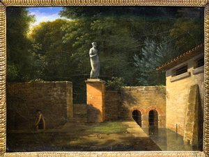 Die Statue oder Innenraum eines Parks von Jean Victor Bertin