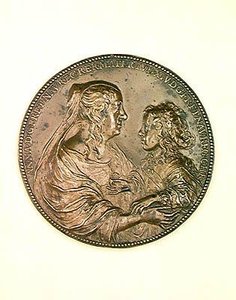 Stiftungsmedaille von Val-de-Grace. Rückseite zeigt Anne von Österreich und ihren Sohn, Ludwig XIV. 1638 von Jean Warin