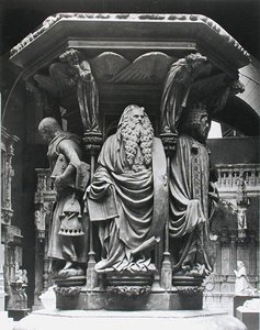 Moses (Detail) vom sechseckigen Sockel des Brunnens von Moses, Kopie des Originals aus Chartreuse de Champmol, Dijon von Jean after Malouel