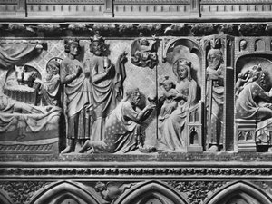 Kathedrale, Innenraum, Chorschranke, Geburt Christi, Anbetung der Weisen, ca. 1340-51