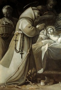 Anbetung der Hirten (Ein Mönch betet vor dem Jesuskind)