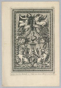 Blatt aus dem Set, „Ornemens de Peaneaux pour... Lambris“