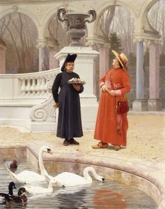 Ein Teller mit Kuchen von Jean or Jehan Georges Vibert