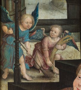 Triptychon der Anbetung des Jesuskindes von Jean the Elder (attr. to) Bellegambe