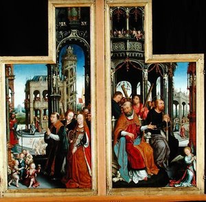 Polyptychon der Verherrlichung der Heiligen Dreifaltigkeit, Apostel und Märtyrer darstellend, 1509-16